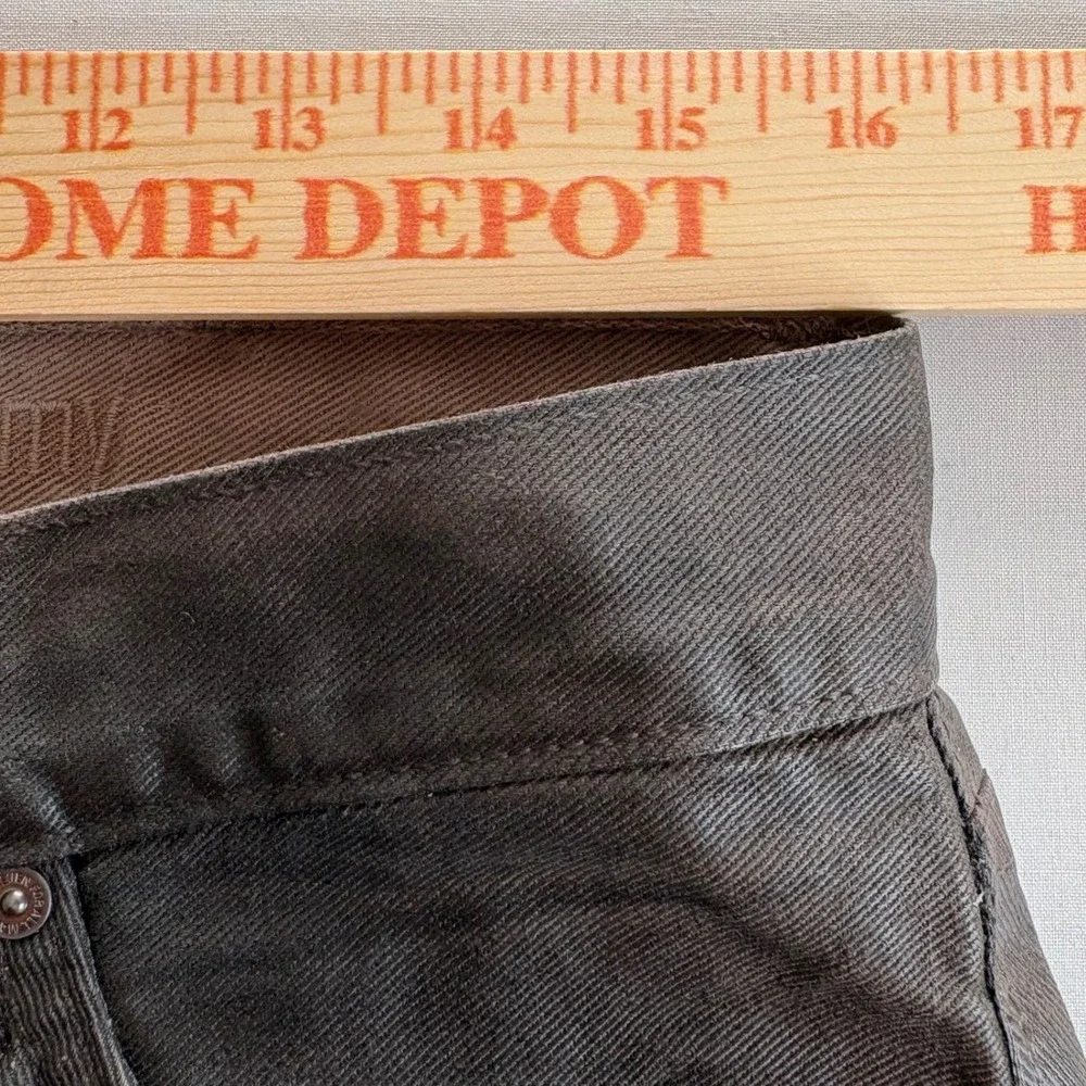 NWT 7 For All Mankind Slimmy Coated Jeans Brown 32 Waxed Chocolate Look 115561